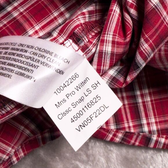Ariat Pro Series Witten Classic Fit Snap Long Sleeve Shirt Red Plaid Mens Size M - Picture 11 of 15